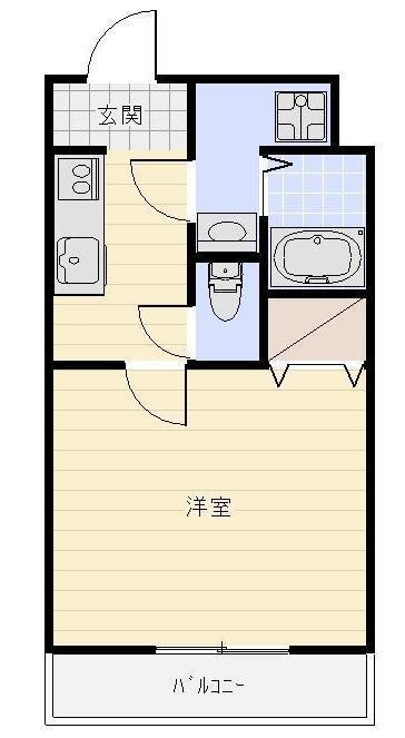 CHATEAU RAFFINE(1K/1階)の間取り写真