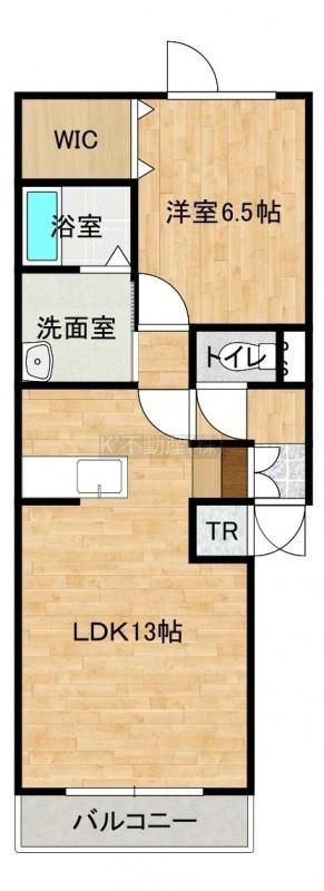 グランドバレーII(1LDK/2階)の間取り写真