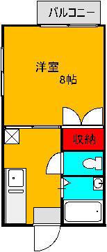 第3すくねハイツ(1K/1階)の間取り写真