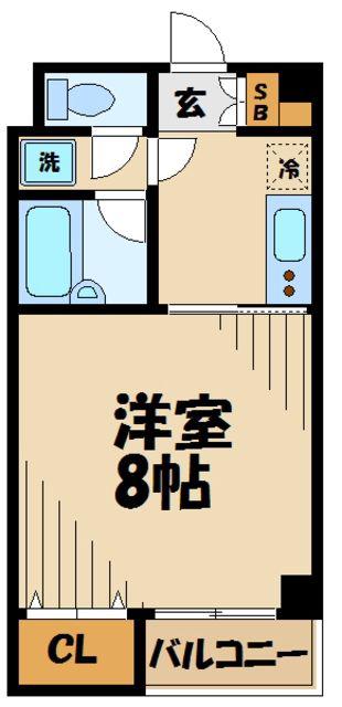 ソレアード(1K/3階)の間取り写真