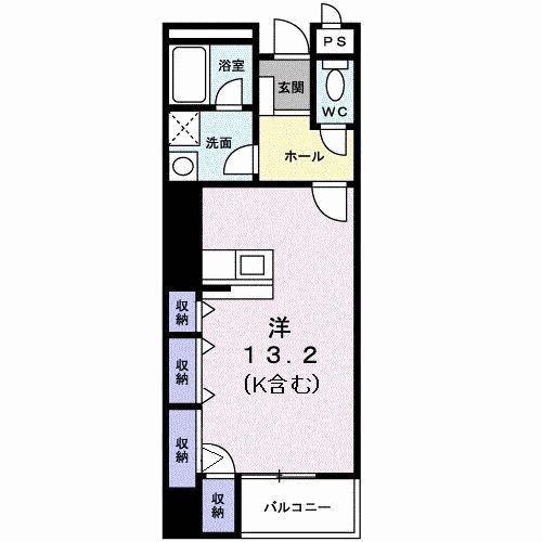 アプローズ(ワンルーム/5階)の間取り写真