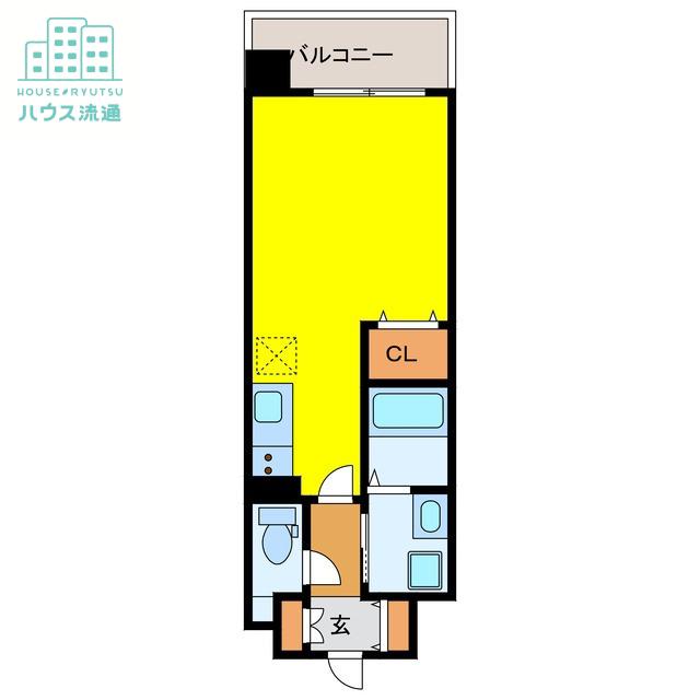 レブリアント鳥栖(ワンルーム/3階)の間取り写真