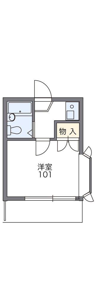 レオパレスシェソワ(1K/2階)の間取り写真