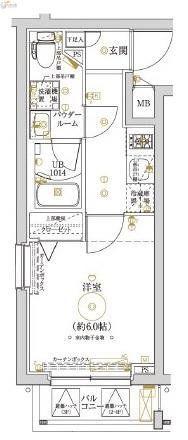 LUMEED横濱山手(1K/2階)の間取り写真