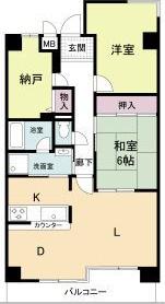 フェルティ豊中(2SLDK/2階)の間取り写真