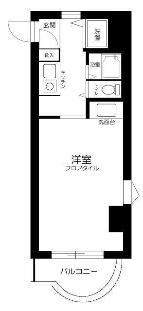 サンシティ祐天寺1(ワンルーム/5階)の間取り写真