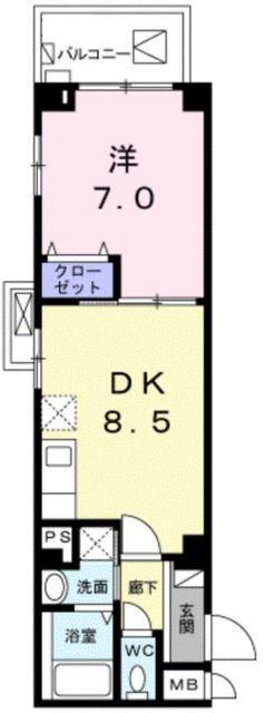 K・T 西荻窪(1DK/2階)の間取り写真