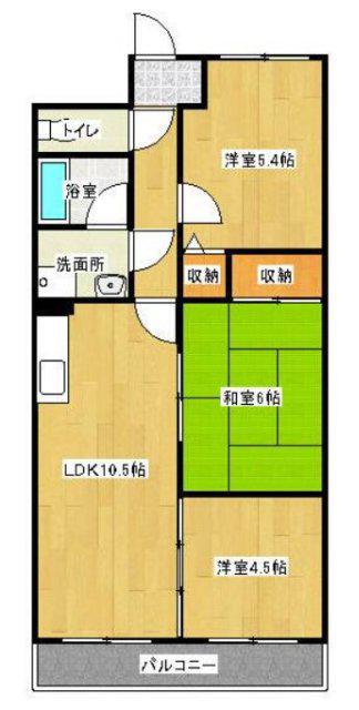 アーバンヒルズ浜松中野町(3LDK/2階)の間取り写真