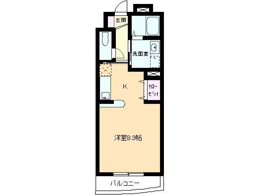 アーバンステージ(ワンルーム/3階)の間取り写真