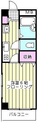 ISハイツ(1K/2階)の間取り写真