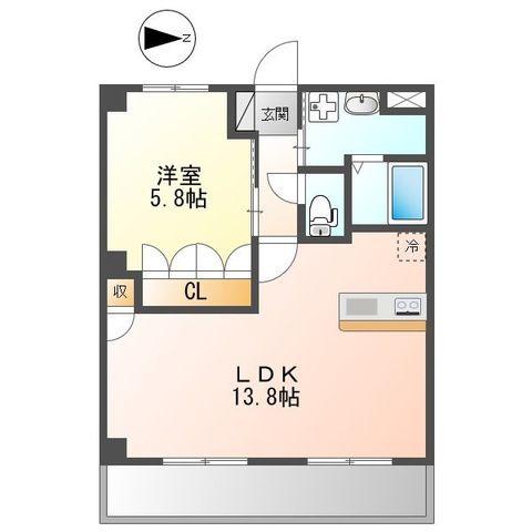 エテルナ KAORU(1LDK/5階)の間取り写真