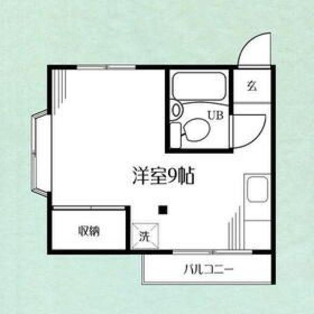 光ハイツ(ワンルーム/2階)の間取り写真