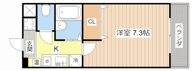 疋田マンションII(1K/1階)の間取り写真
