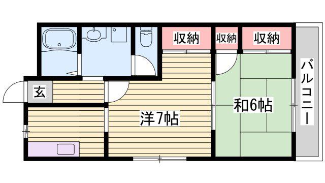 エステートQ07(2K/3階)の間取り写真