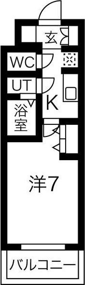 メイクスWアート丸の内(1K/5階)の間取り写真