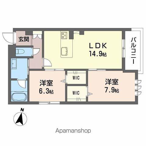 シャーメゾン セレーノ ベフ(2LDK/2階)の間取り写真