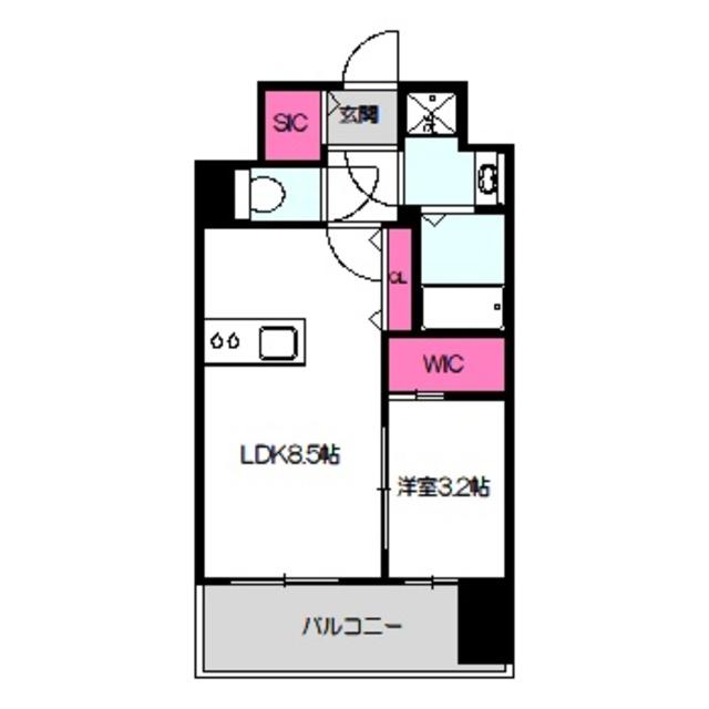 エスリードレジデンス ザ・グラン都島ノア(1LDK/14階)の間取り写真