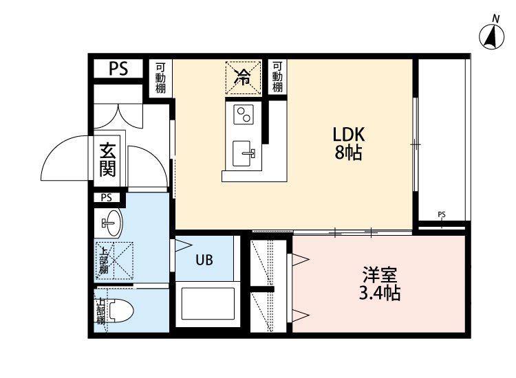 ROBOT HOME 与野本町(1LDK/2階)の間取り写真