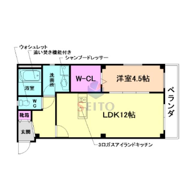 COLABO曽根駅前(1LDK/3階)の間取り写真
