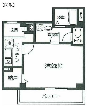 アン レコルテ(1K/3階)の間取り写真
