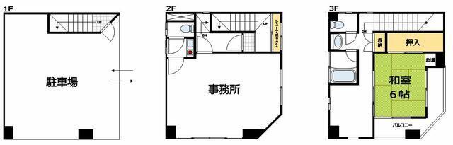 第3ニシムラビル(1LDK/1階)の間取り写真