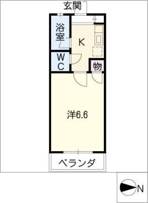 アーバン徳兵衛(1K/3階)の間取り写真