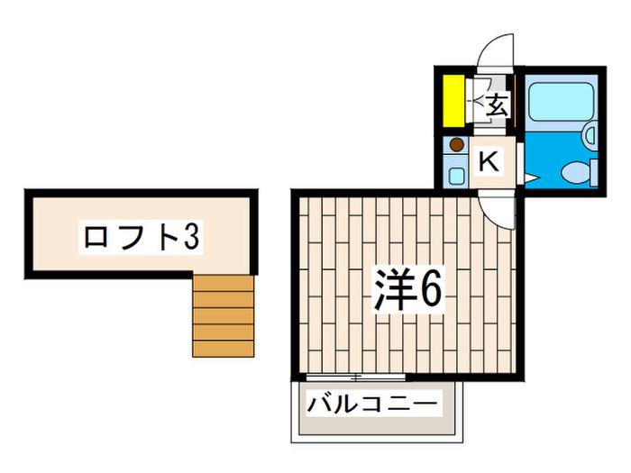 レオパレス杉田第2(1K/2階)の間取り写真