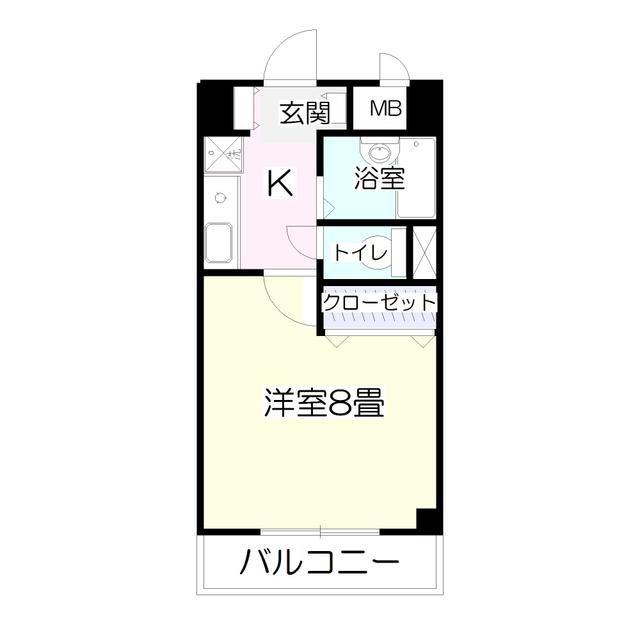 マイプレイス宝蔵院(1K/4階)の間取り写真