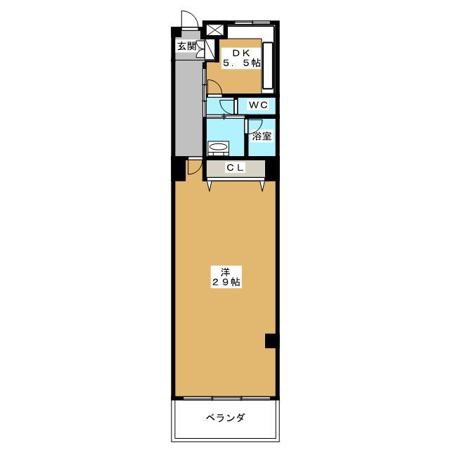 東葛西ビル(1K/2階)の間取り写真