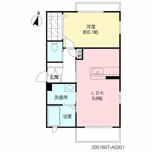 アンビシアY(1LDK/3階)の間取り写真