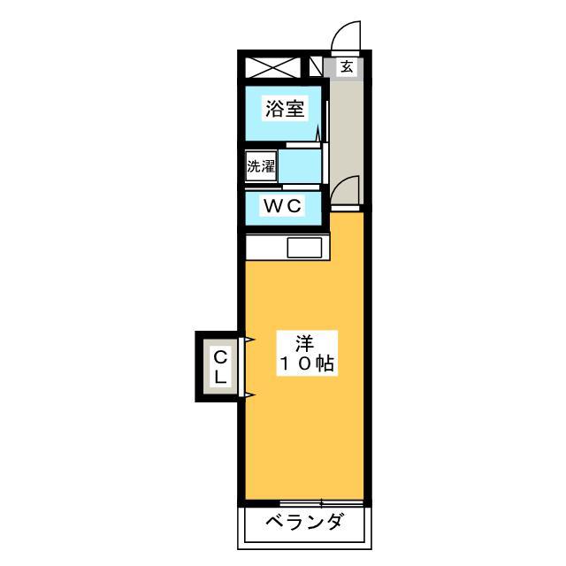 SABLONマンション(ワンルーム/2階)の間取り写真