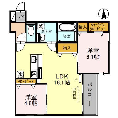 ロイヤルクレヴィア(2LDK/2階)の間取り写真
