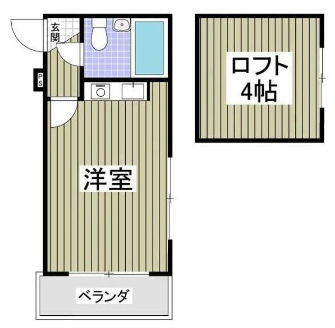 ジュネパレス市川第03(ワンルーム/2階)の間取り写真