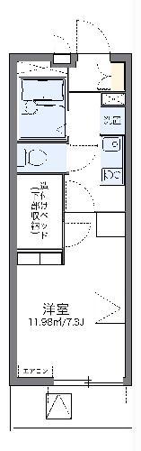 レオパレスコモダ宇頭II(1K/3階)の間取り写真