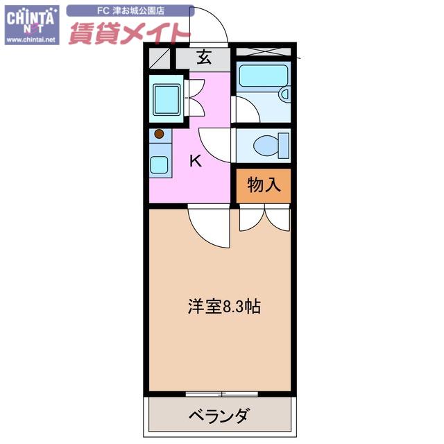 マンションハルカ(1K/1階)の間取り写真