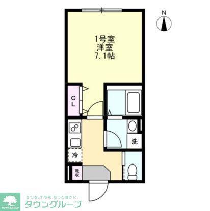 アネット大和(1K/3階)の間取り写真