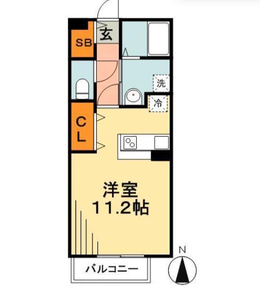 アルトピーノ(ワンルーム/1階)の間取り写真