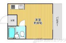プレアール上新庄III(ワンルーム/2階)の間取り写真