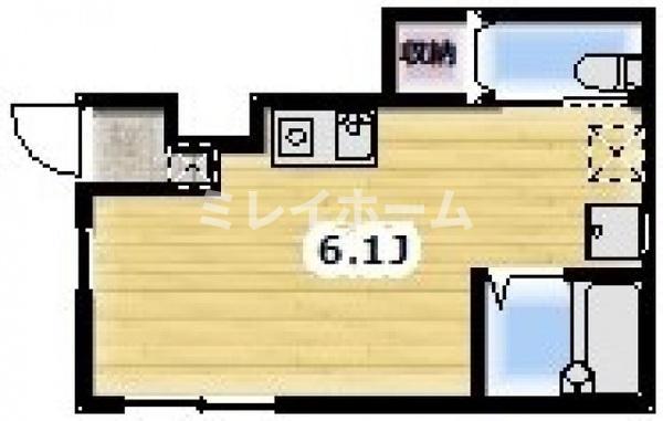 グローリア西蒲田(ワンルーム/1階)の間取り写真
