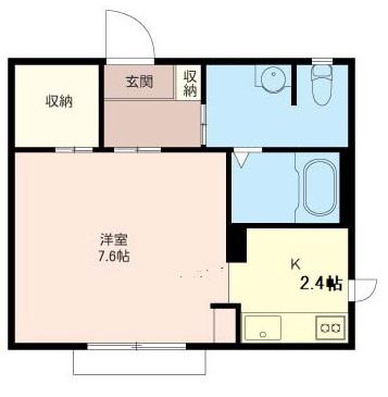 グランローズ根岸(1K/1階)の間取り写真