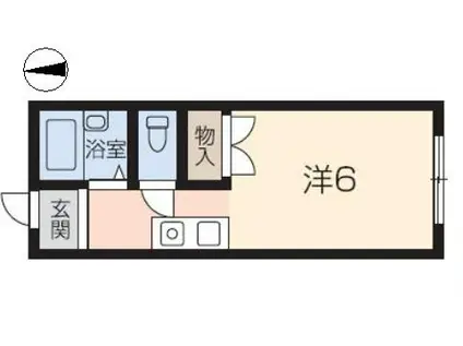 パレス大塩(1K/2階)の間取り写真