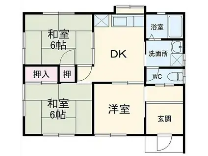 ハイツ 岡村(3DK/1階)の間取り写真