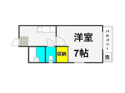 メゾン石井(1K/4階)の間取り写真