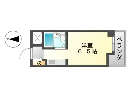 キューブ南武庫之荘3(ワンルーム/4階)の間取り写真