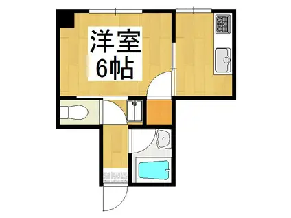 別府甲突ビル(1K/4階)の間取り写真