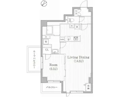 N-STAGE NERIMAKITAMACHI(1LDK/5階)の間取り写真