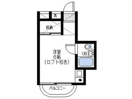 メンバーズルーム横浜(ワンルーム/1階)の間取り写真