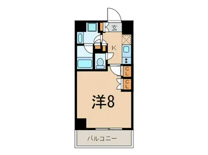 アーバネックス三田(1K/5階)の間取り写真