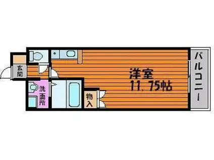 ロイヤルレピュート東島田(ワンルーム/5階)の間取り写真