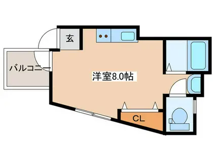 プレ・ヴェリテ田浦(ワンルーム/1階)の間取り写真